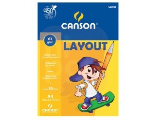 Bloco Layout A4 63g 50 Folhas - Canson