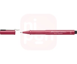 Caneta Naquim Ecco Pigment 0.5mm Vermelho - Faber-Castell