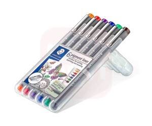 Caneta Técnica 0,3mm  Kit 6 cores - Staedtler