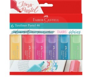 Marca Texto 6 Cores Pastel TEXTLINER 46 - Faber-Castell