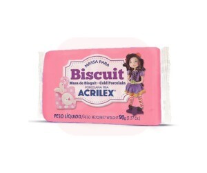 Massa de Biscuit 90g Rosa - Acrilex