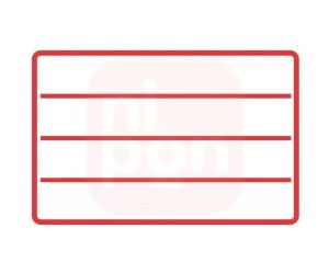 Etiqueta Escolar Pauta Vermelha 60 X 40mm Com 30 Unidades