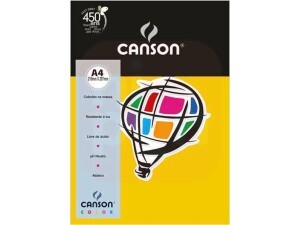 Papel Canson A4 180g Amarelo Canário