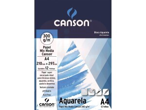 Bloco de Desenho A4 Aquarela 300g - Canson