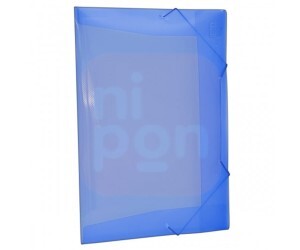 Pasta Aba Elástico Oficio Transparente Azul