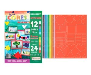 Bloco Eco Cores Multiformas 1 110g 24 Folhas