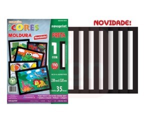 Bloco Eco cores Moldura Preta 110g 35fls
