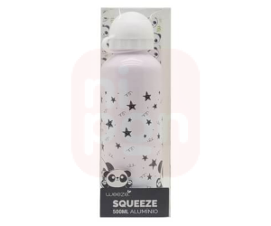 Garrafa De Alumínio Com Tampa 500ml Pandas Squeeze