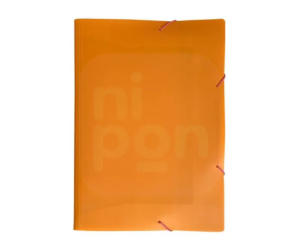 Pasta Aba Elástico 1/2 Oficio Full Color - Laranja Neônio