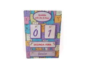 Calendário Permanente cores e estampas variadas