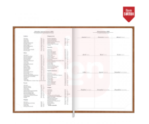 Agenda Executiva Costurada Diária 14,5 x 20,5 cm Prátika Cores 2024