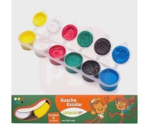 Tinta Guache 6 Cores 15ml - Acrilex