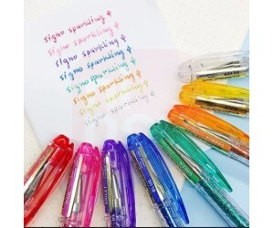 Caneta Signo Glitter Gel Spakling Prata