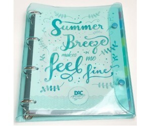 Fichário Universitário Breeze Cristal Verde + 192 Folhas