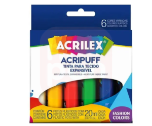 Tinta Acripuff Acrilex 20ml c/6 cores