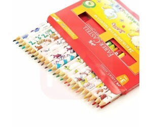 Lápis de Cor 24 Cores Jumbo Triangular + Apontador Faber-Castell