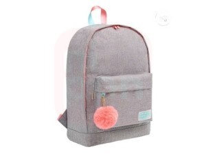 Mochila Académie Dots Cinza - Tilibra