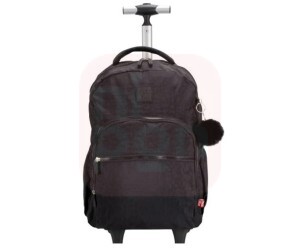 Mochila com Carrinho em Alumínio Crinkle Preta - PackN'Go