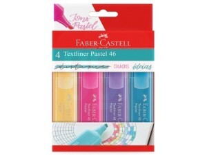 Marca Texto 4 Cores Pastel TEXTLINER 46 - Faber-Castell