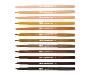 Canetinha 12 Cores Tons de Pele Mega Hidro Color - Tris