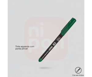 Caneta Marcador Brush Aquarelável CIS - Verde