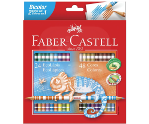  Lápis de Cor Bicolor 24 Lápis/48 Cores - Faber Castell