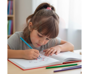 Caderno Quadriculado 1X1 48 Folhas - Vermelho