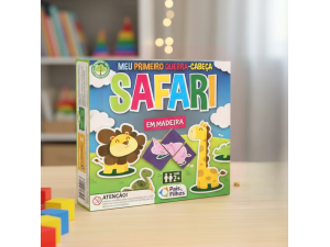 Quebra-Cabeça Pedagógico de Madeira Safari – 32 Peças