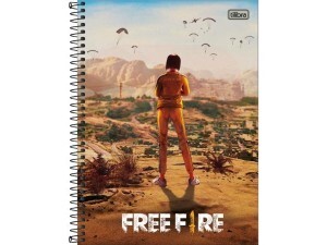 Caderno 1 Matérias Free Fire - Tilibra